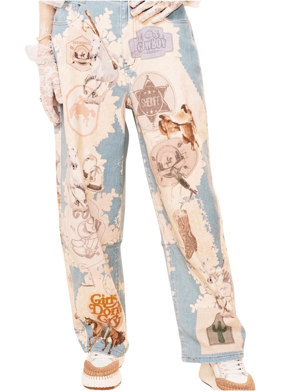 NEW blue b Light Wash Girls Don't Cry Horse Equestrian Barrel Leg Stretch Jeans